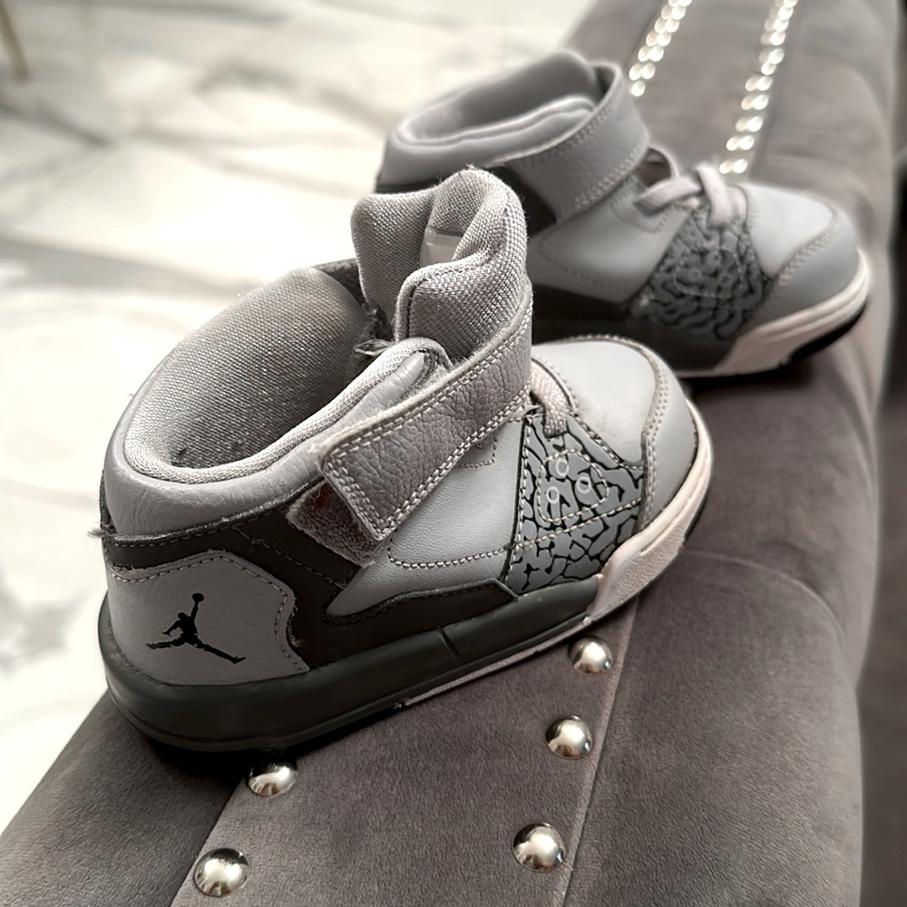 JORDAN FLIGHT TODDLER 7C High Top Shoes Athletic Grey